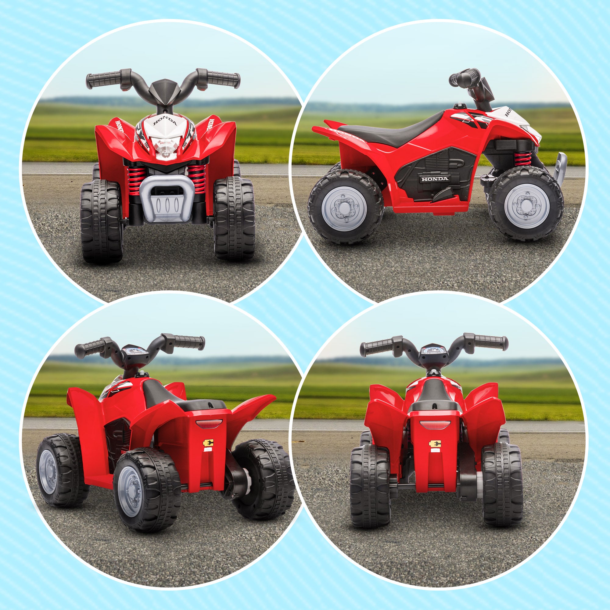 AIYAPLAY Honda 6V Kids Electric Quad Bike