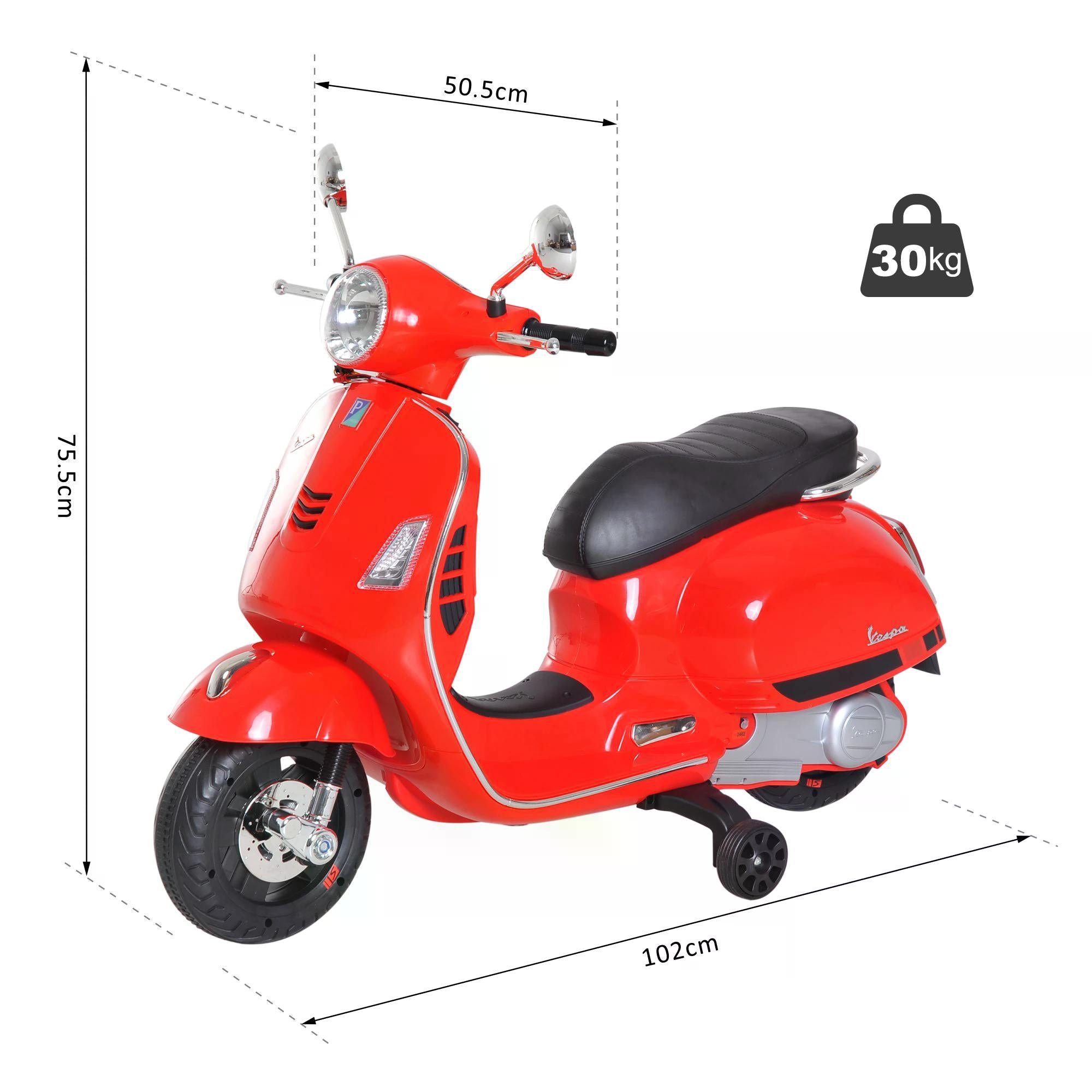 HOMCOM 6V Kids Ride-On Motorbike - Red