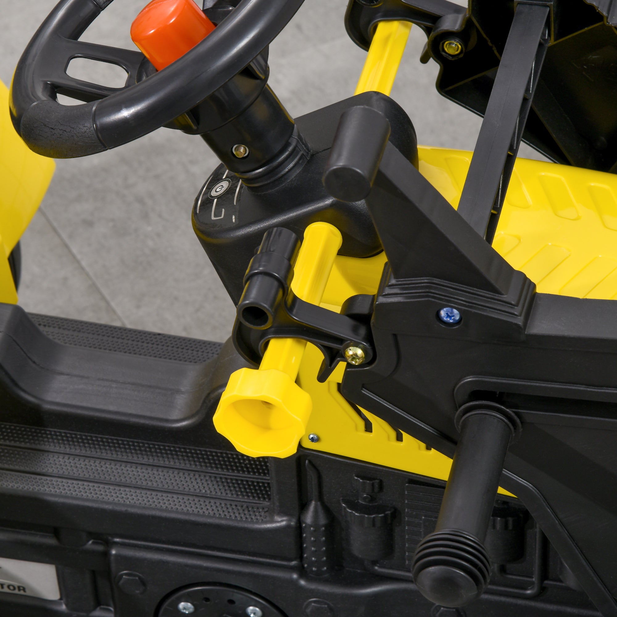 HOMCOM Pedal Go Kart Excavator Toy for 3 Years Old