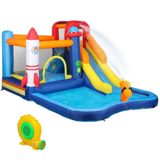 AIYAPLAY 5-in-1 Bouncy Castle Water Slide