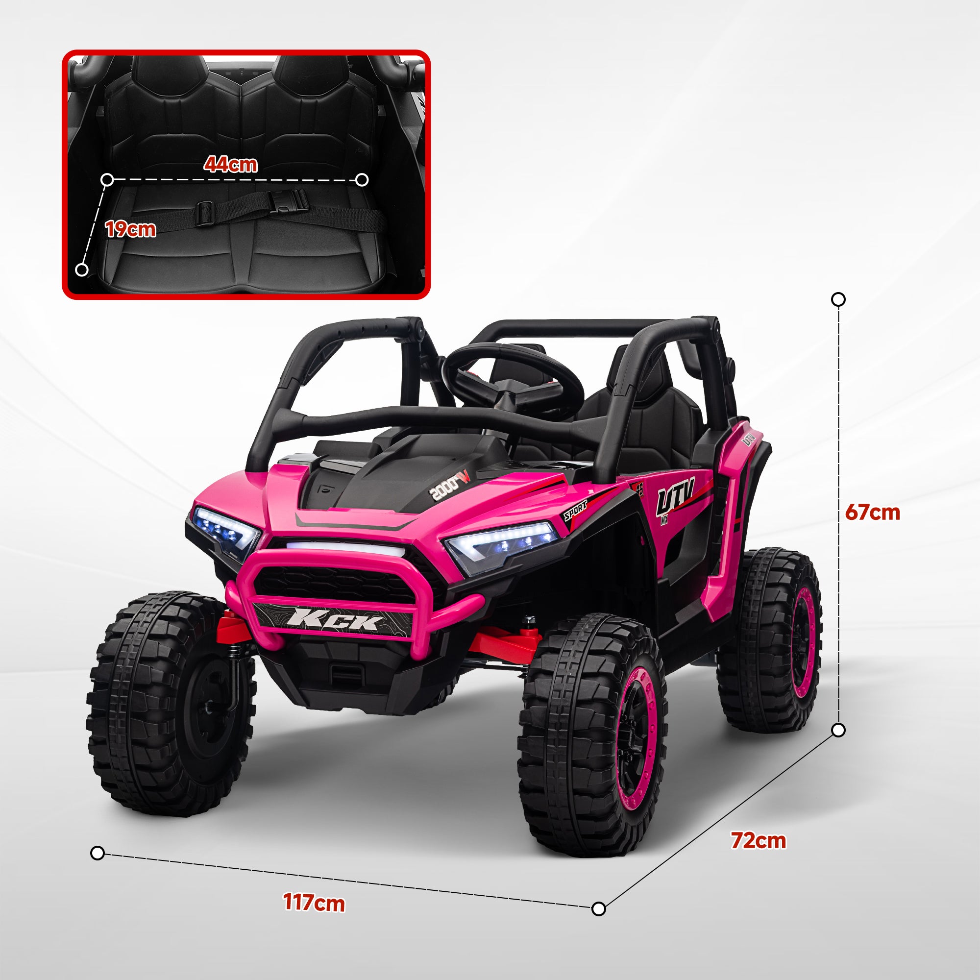 AIYAPLAY 24V Two-Seater Kids Ride-On Truck