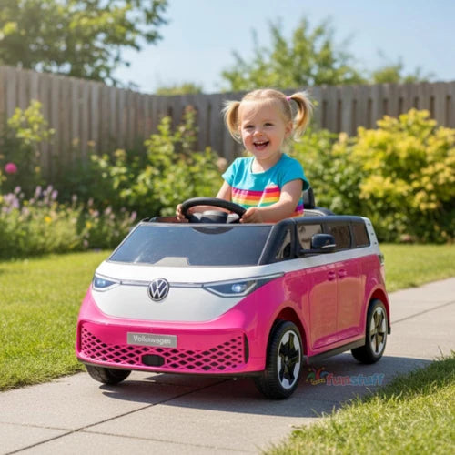 Licensed Volkswagen ID. Buzz 12V Electric Ride-On Car - Pink