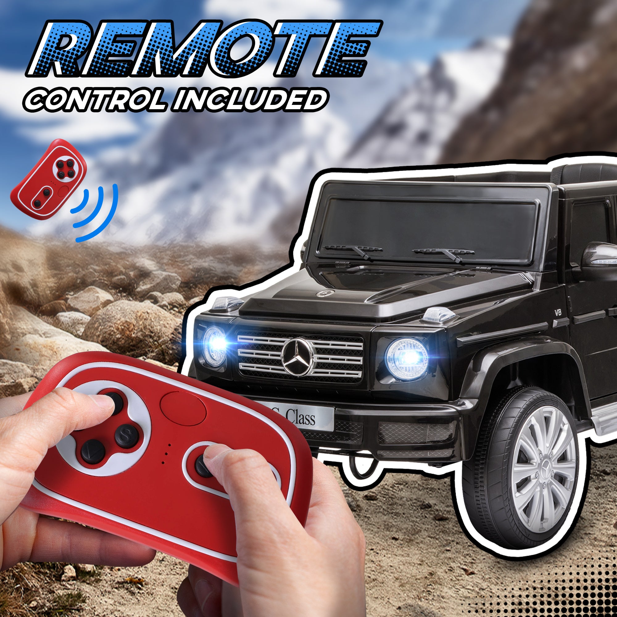 HOMCOM Mercedes-Benz G500 12V Kids Ride-On Car - Black