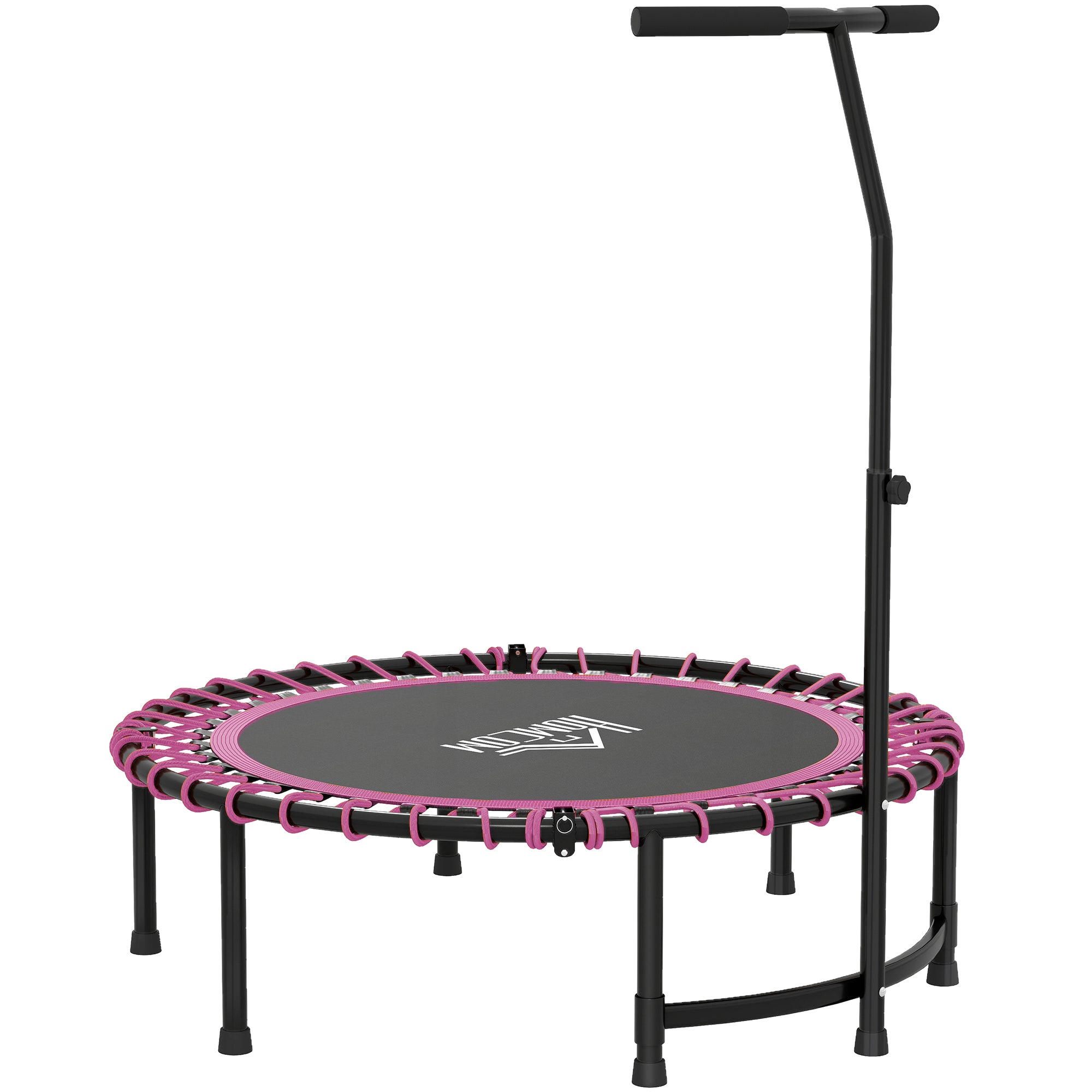 HOMCOM Mini Round Trampoline with Adjustable Handle - Green