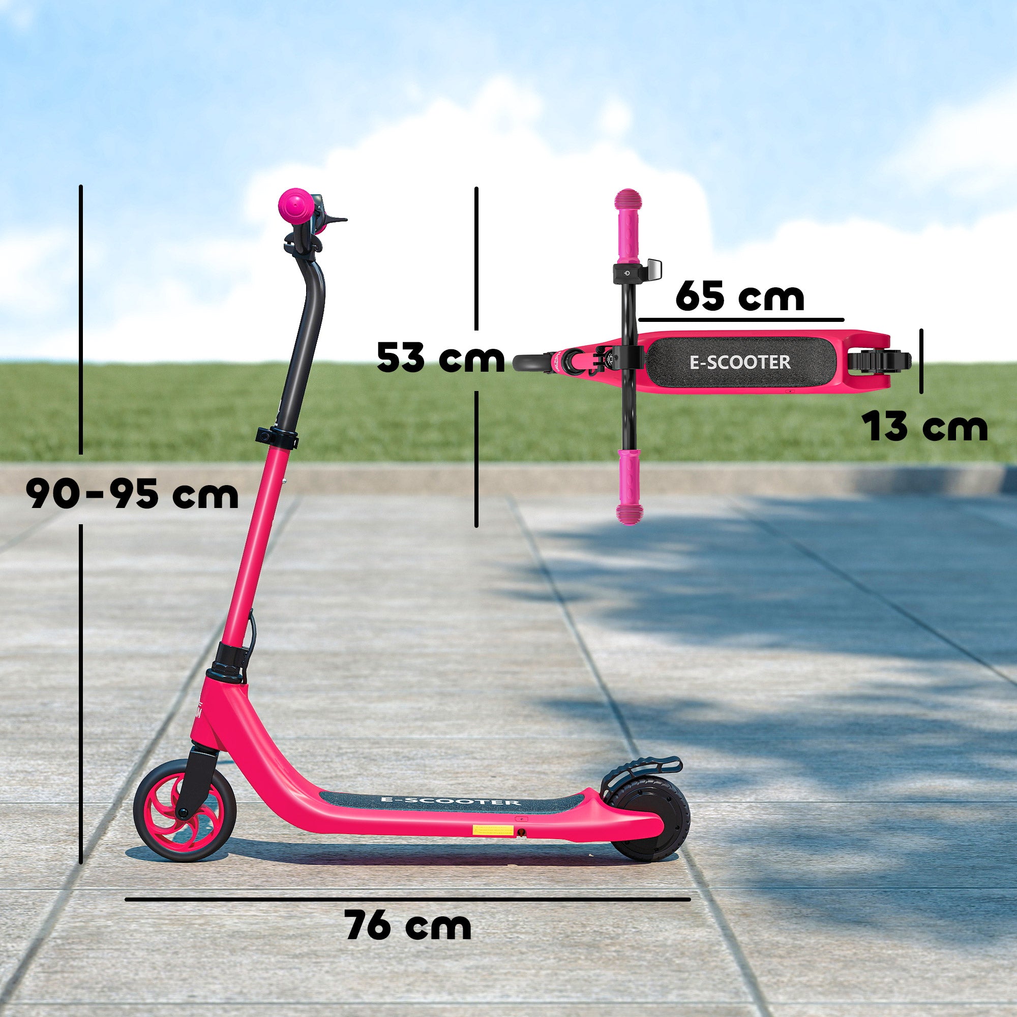 HOMCOM Kids Electric Scooter Adjustable Height