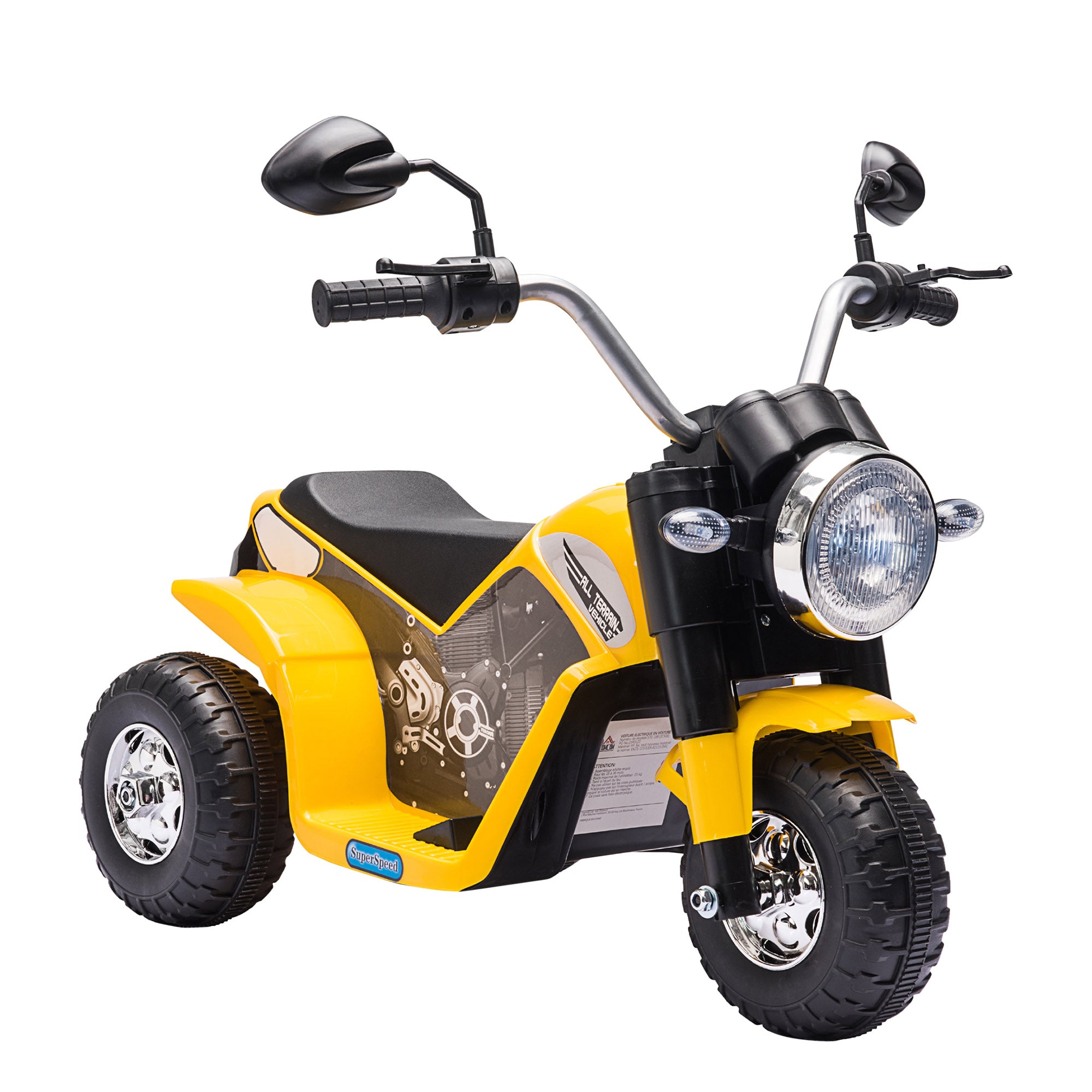 HOMCOM 6V Toddler Three-Wheel Motorbike - Red