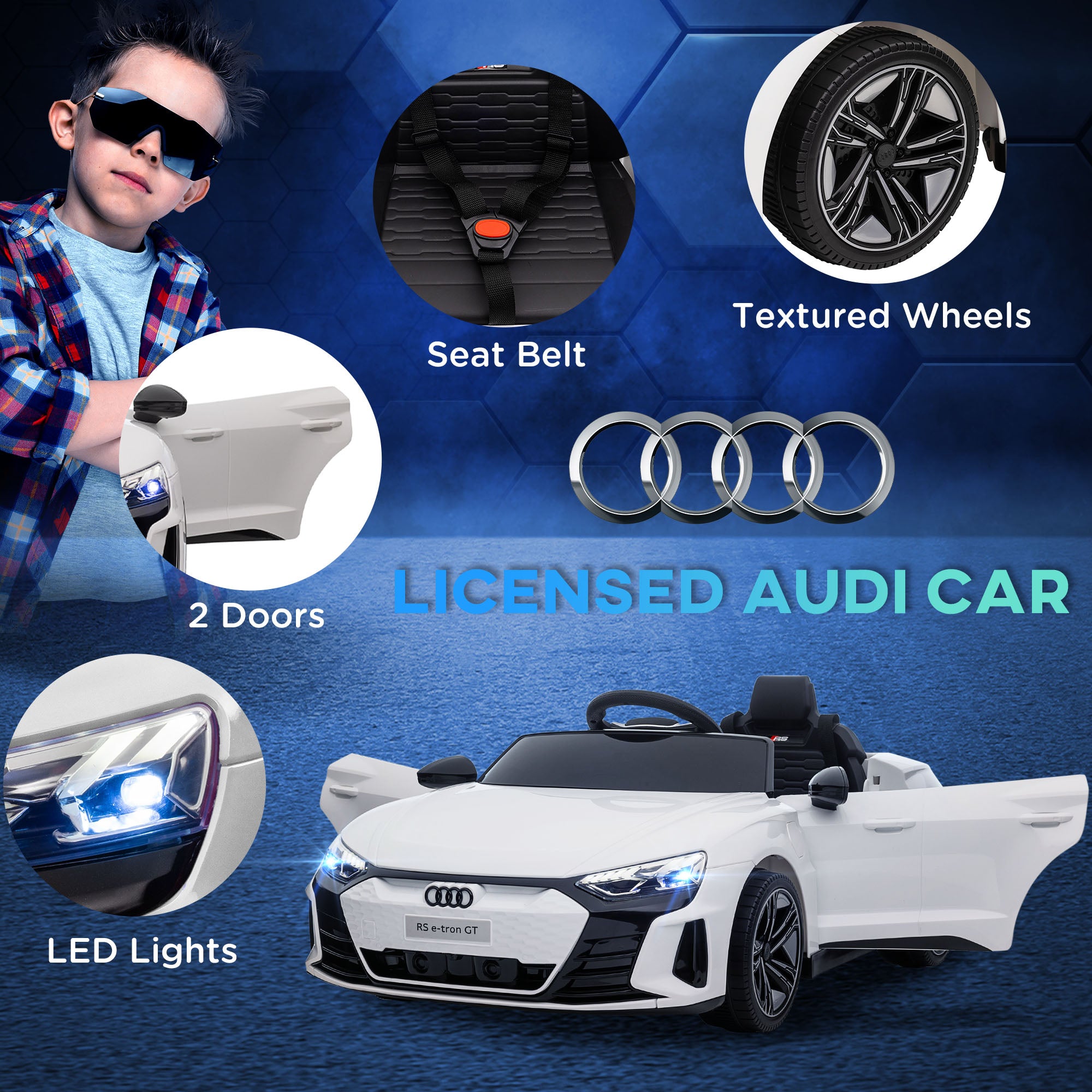 HOMCOM Audi 12V Kids Electric Ride-On Car