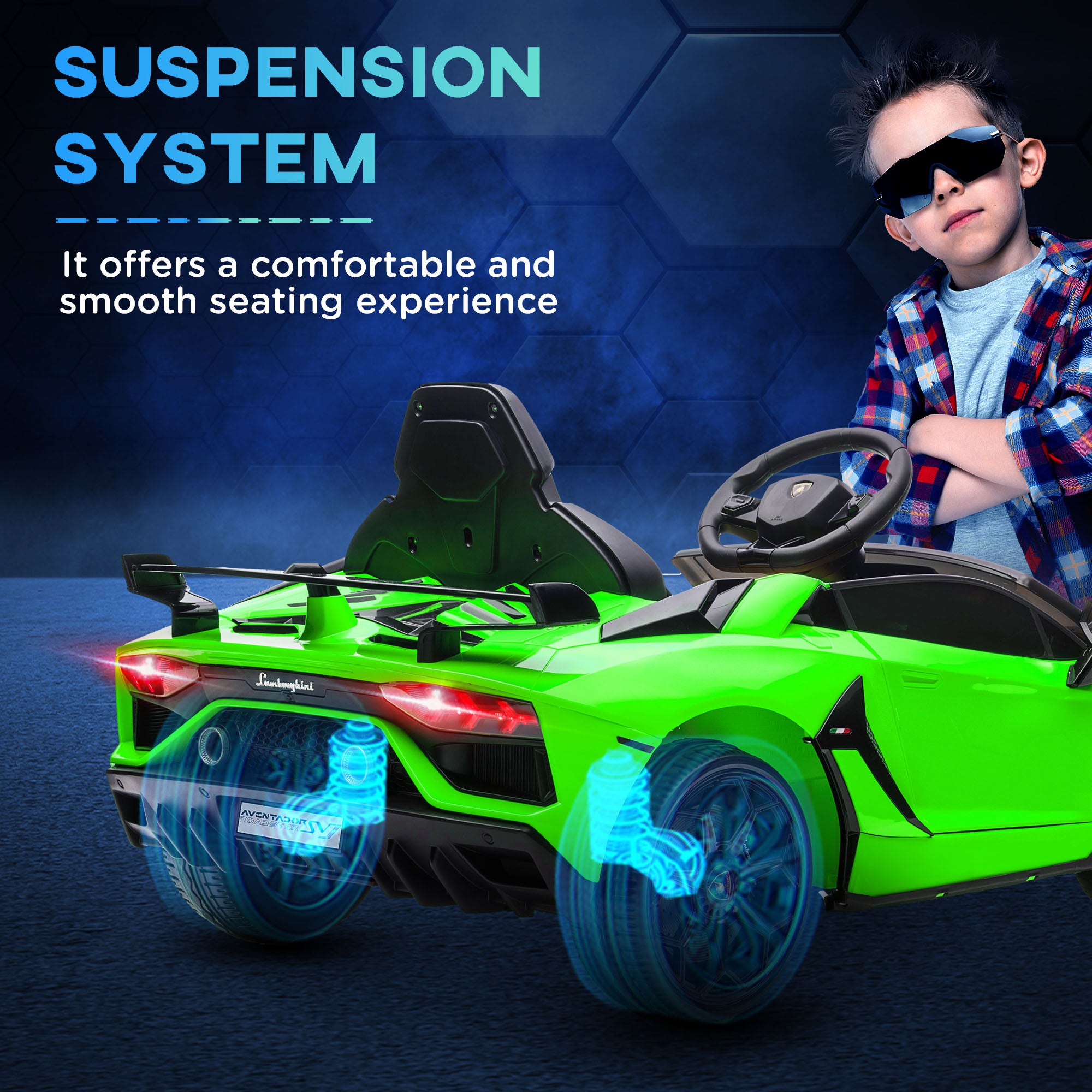 HOMCOM Lamborghini 12V Kids Ride-On Car