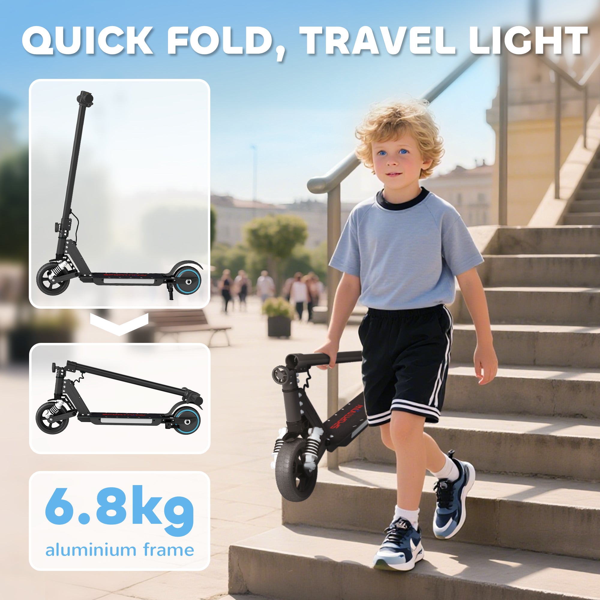 SPORTNOW Kids Electric Scooter with Suspension