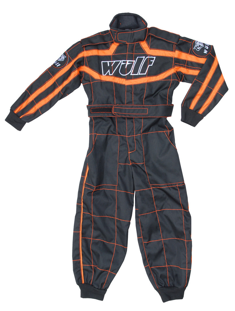 Wulfsport Cub Racing Suit - Black/Orange