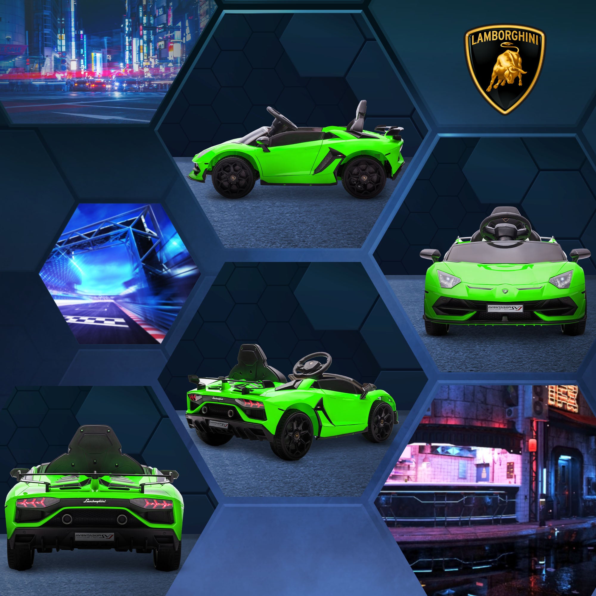 HOMCOM Lamborghini 12V Kids Ride-On Car