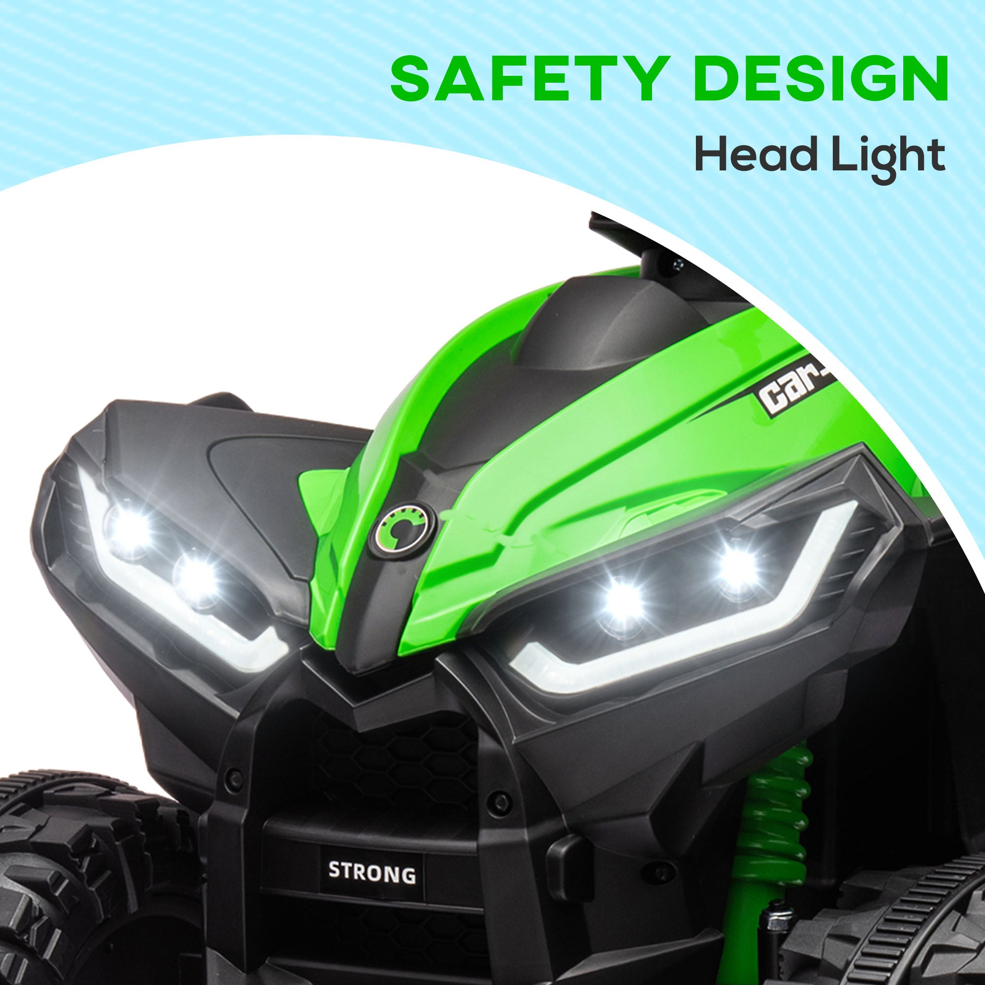 HOMCOM 12V Kids Electric Quad Bike - Green