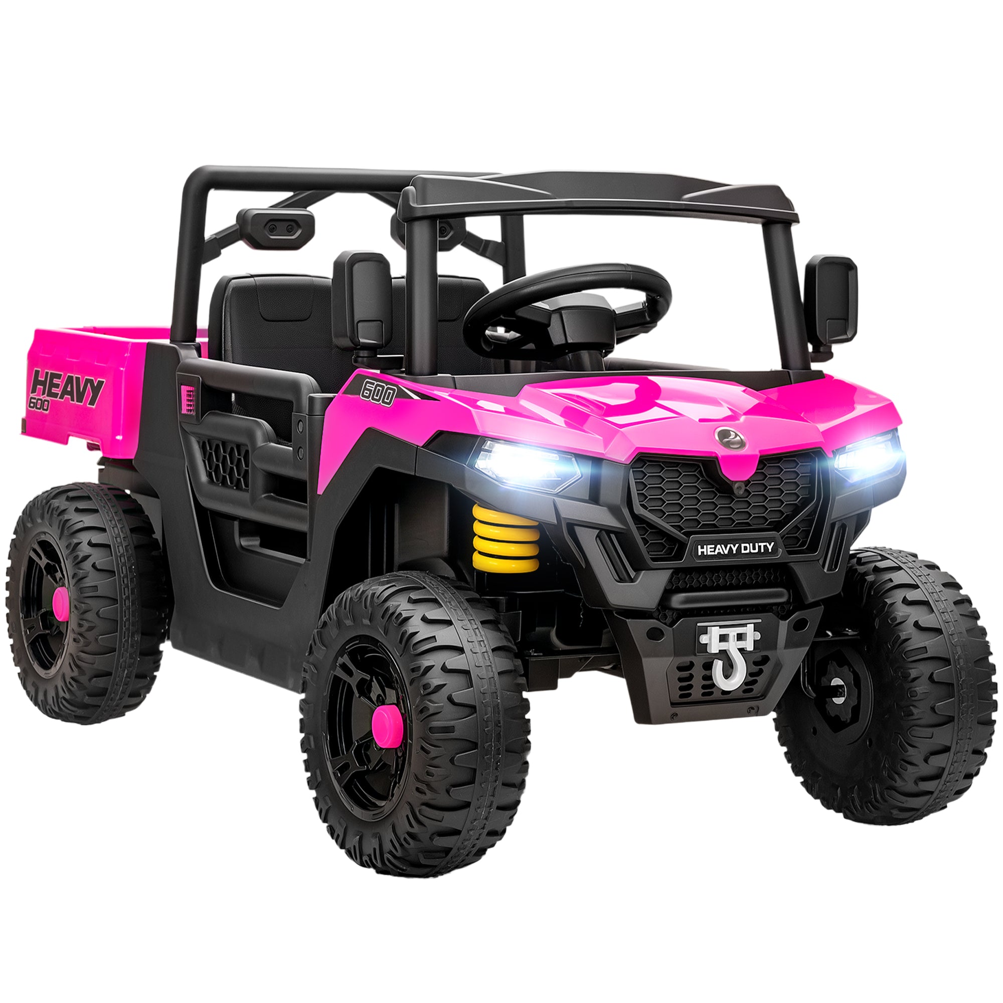 AIYAPLAY 12V Kids UTV Ride-On with Dump Bed