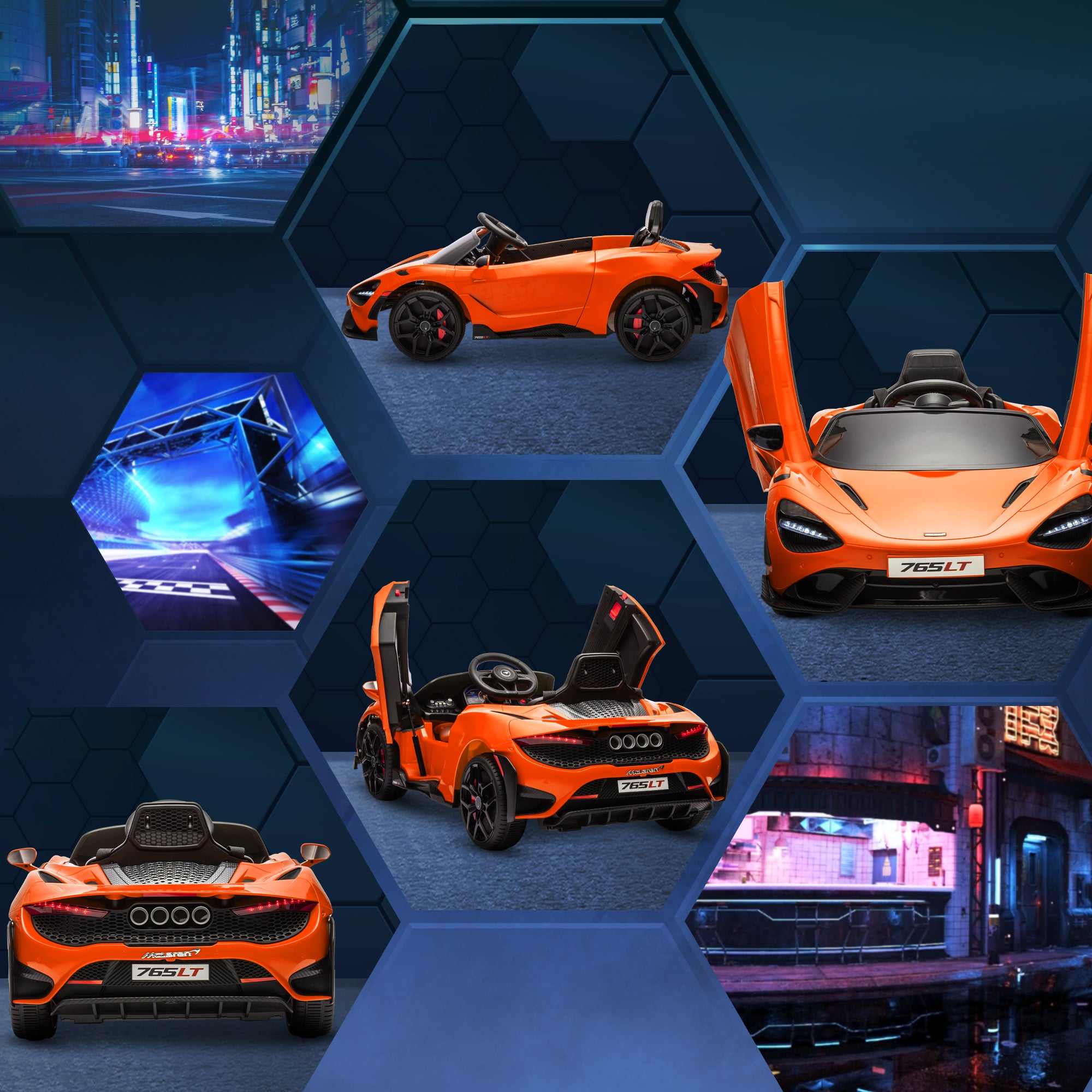 AIYAPLAY McLaren 765LT 12V Kids Ride-On Car