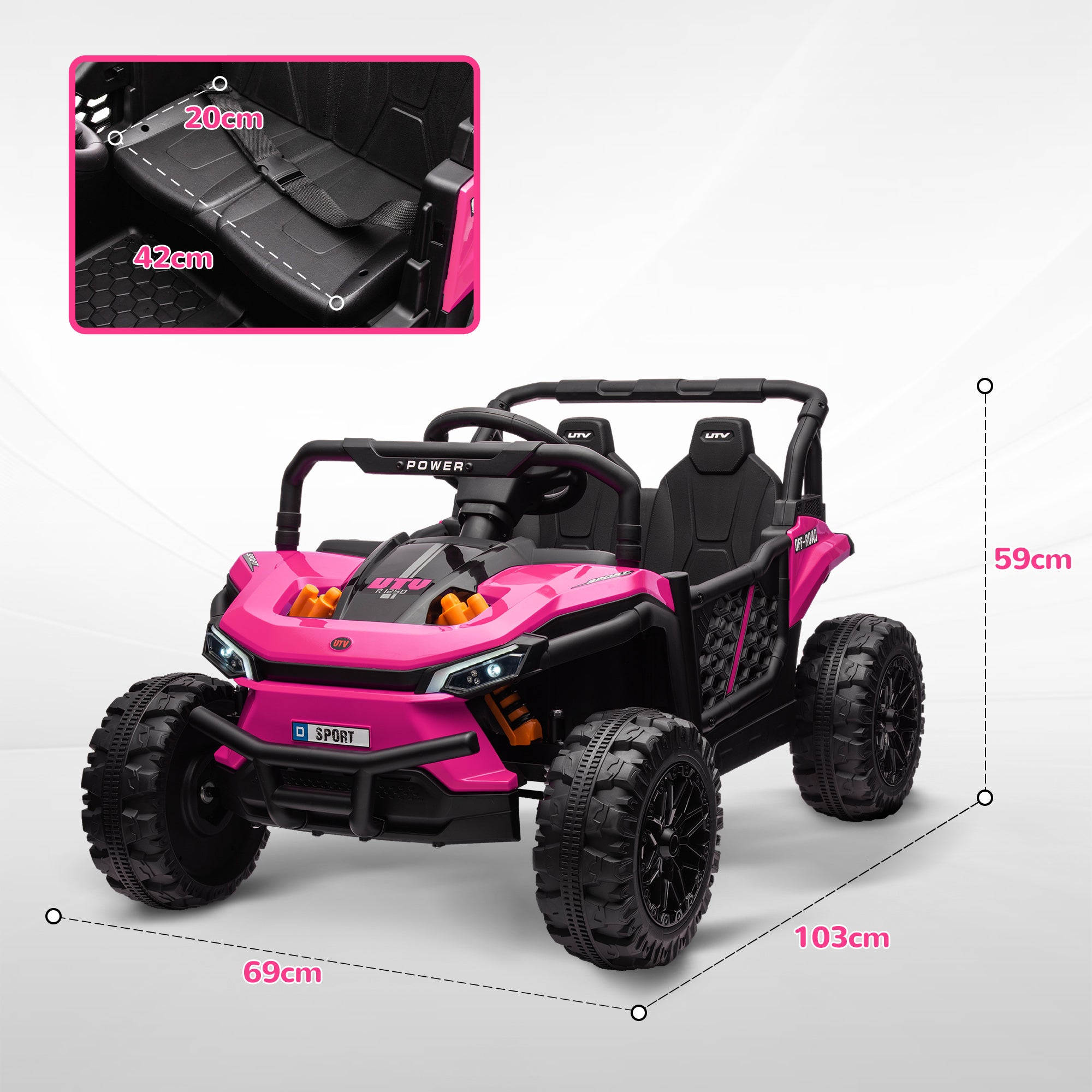 AIYAPLAY 12V Kids Ride-On Truck - Black