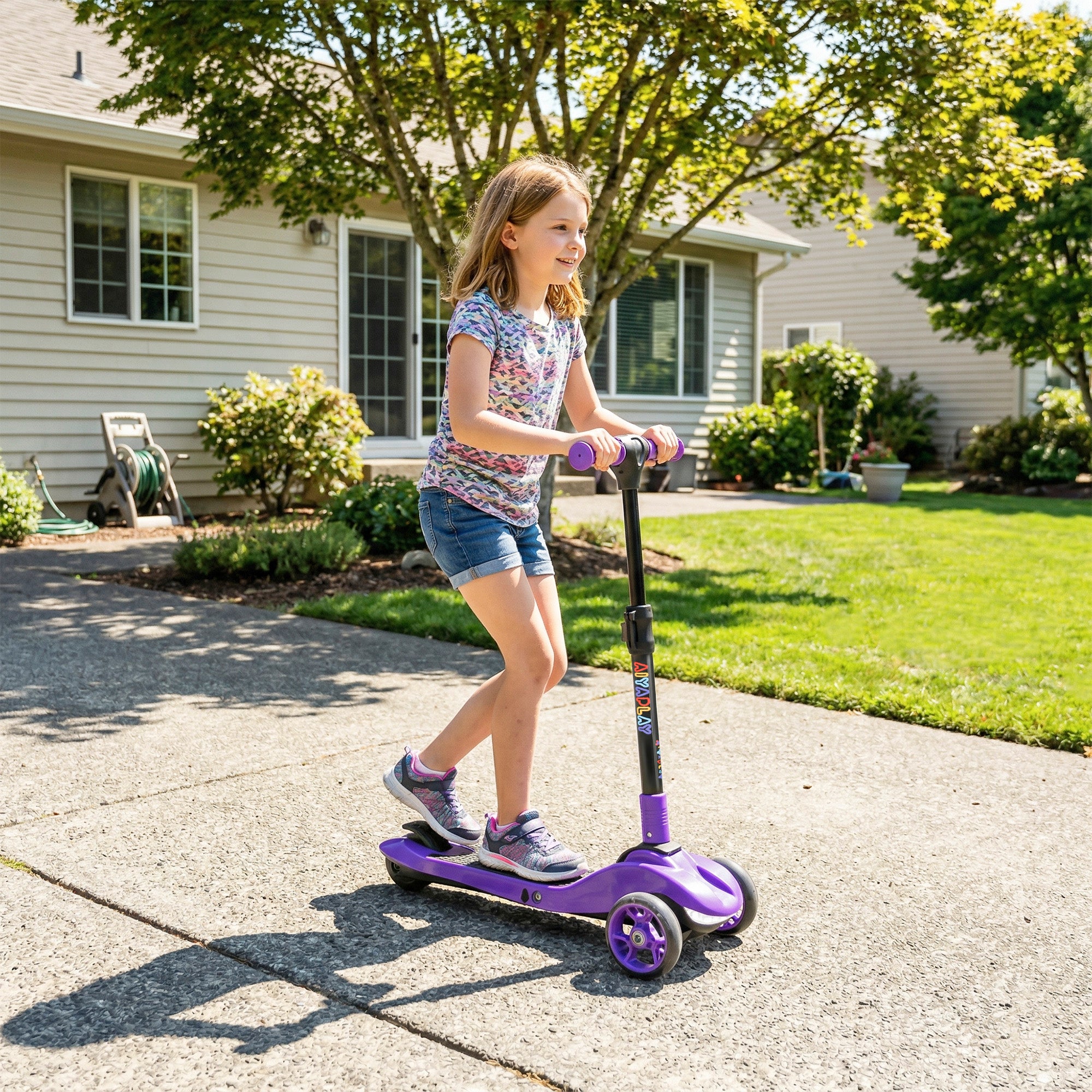 AIYAPLAY 3-Wheel Kids Electric Scooter