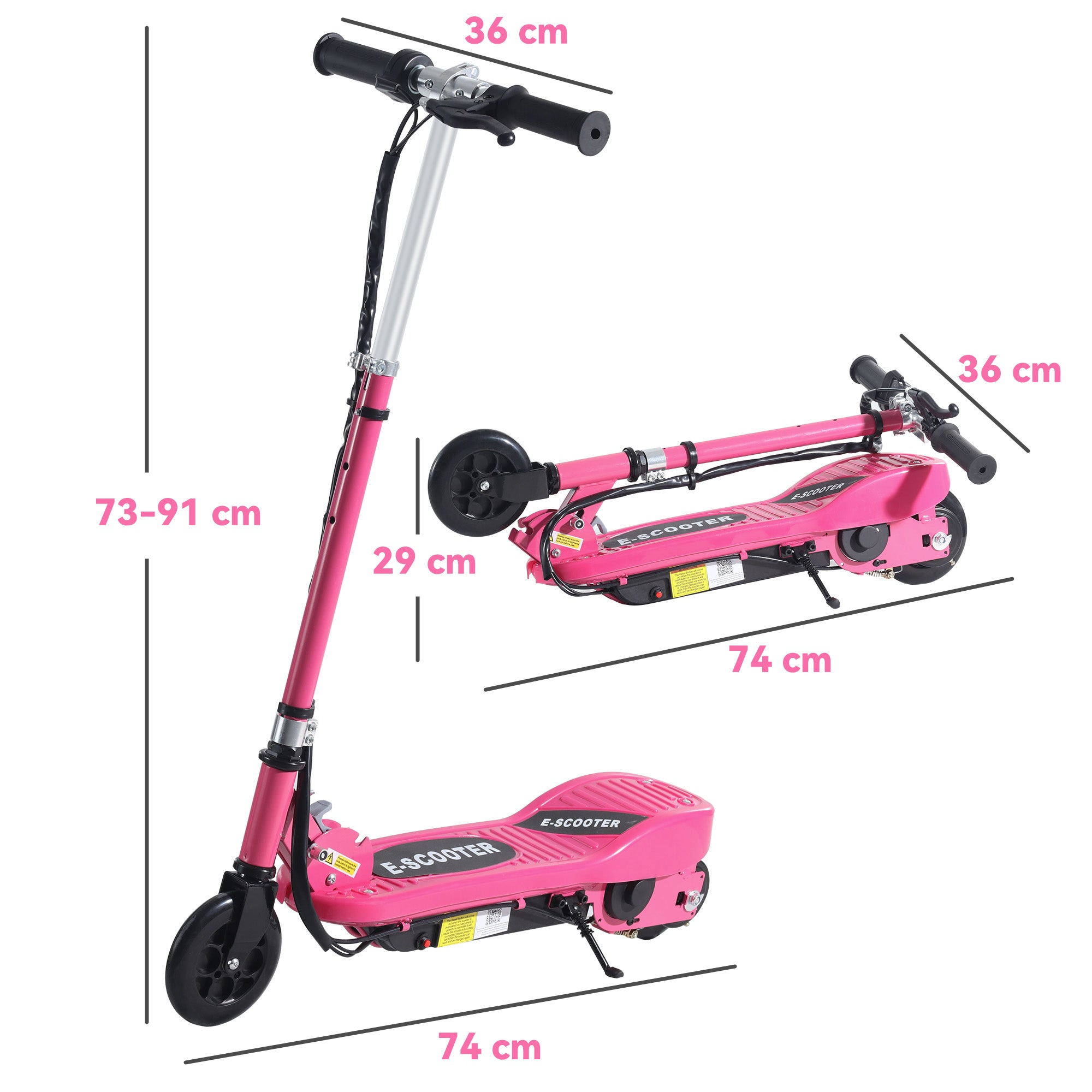 HOMCOM Foldable Kids Electric Scooter