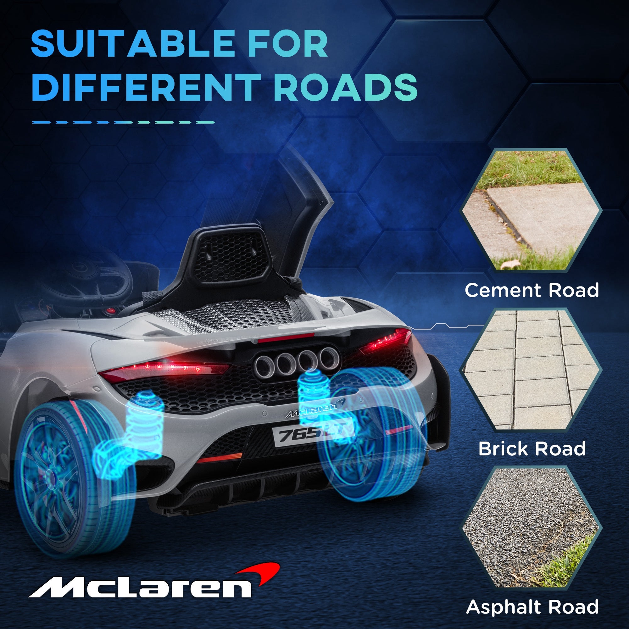AIYAPLAY McLaren 765LT 12V Kids Ride-On Car
