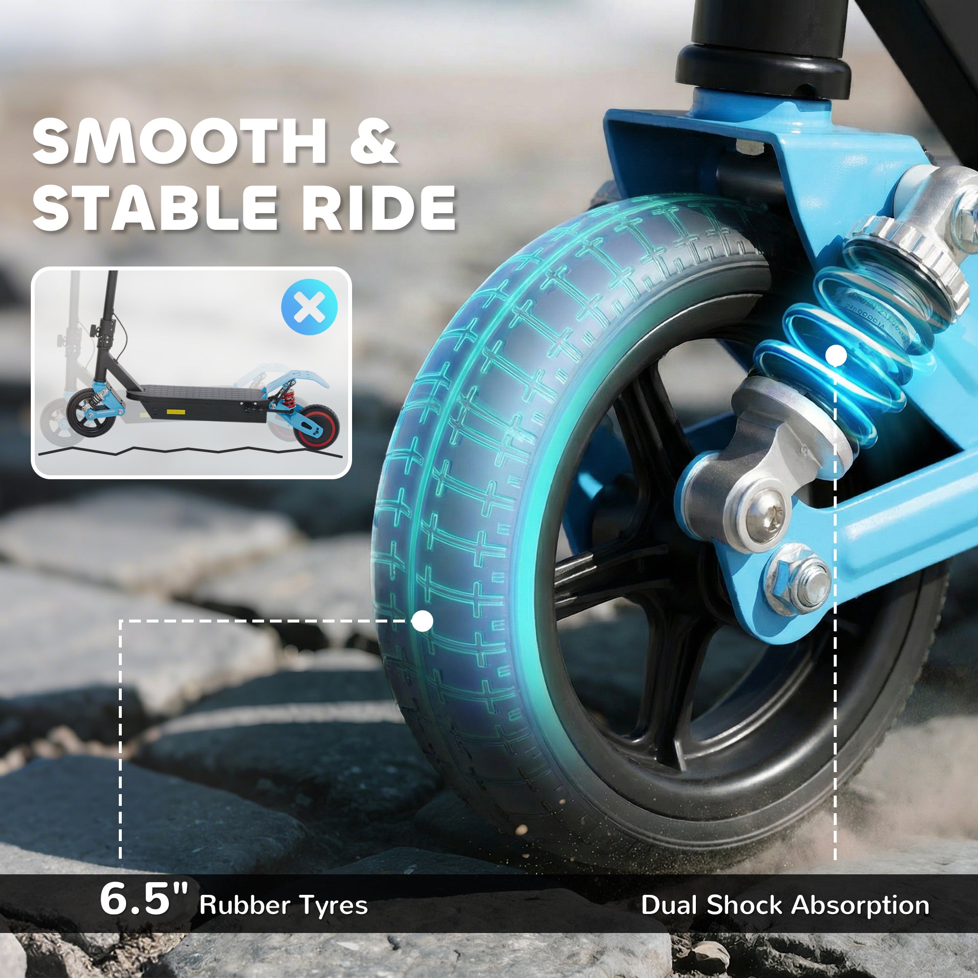 AIYAPLAY Kids Electric Scooter with LCD Display
