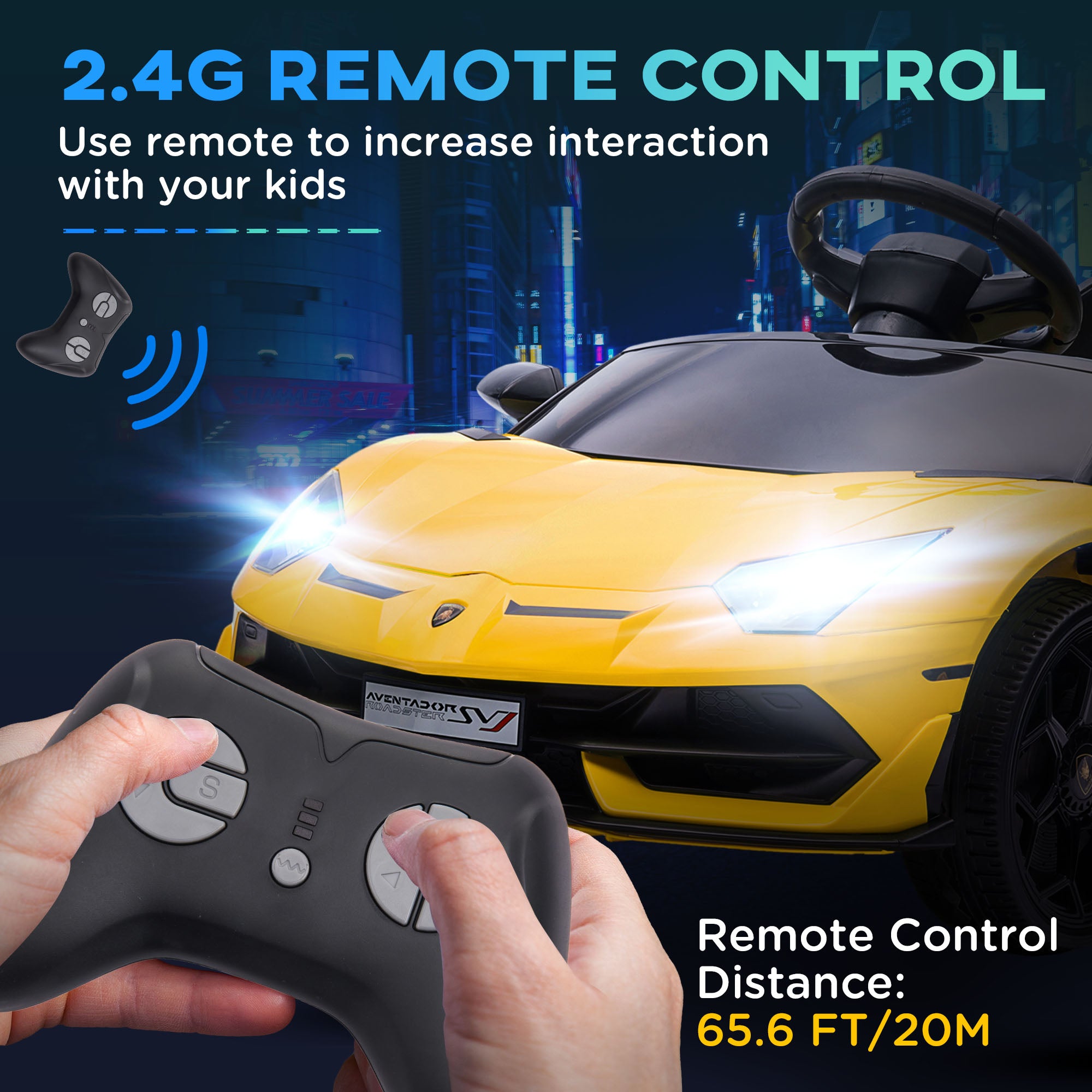 HOMCOM Lamborghini 12V Kids Ride-On Car