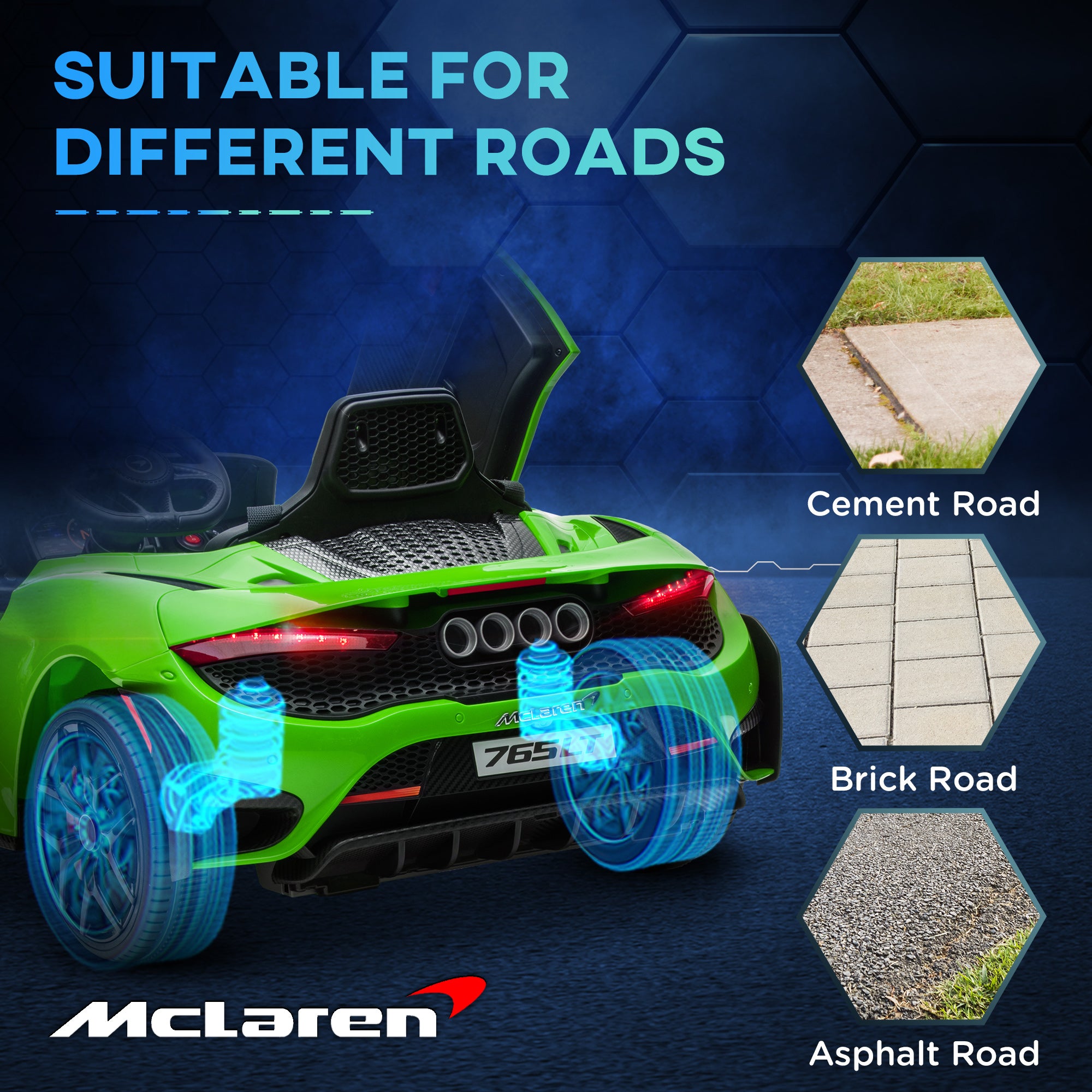 AIYAPLAY McLaren 765LT 12V Kids Ride-On Car