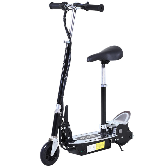 HOMCOM Kids Electric Scooter with Seat - Black