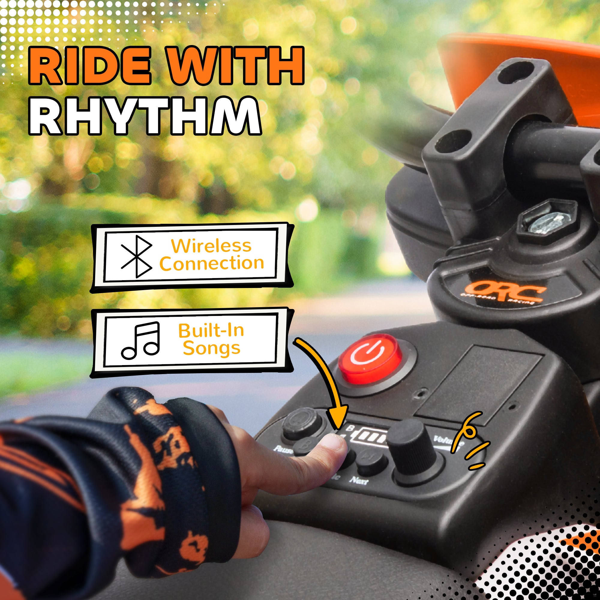 AIYAPLAY 12V Kids Electric Motorbike with Training Wheels