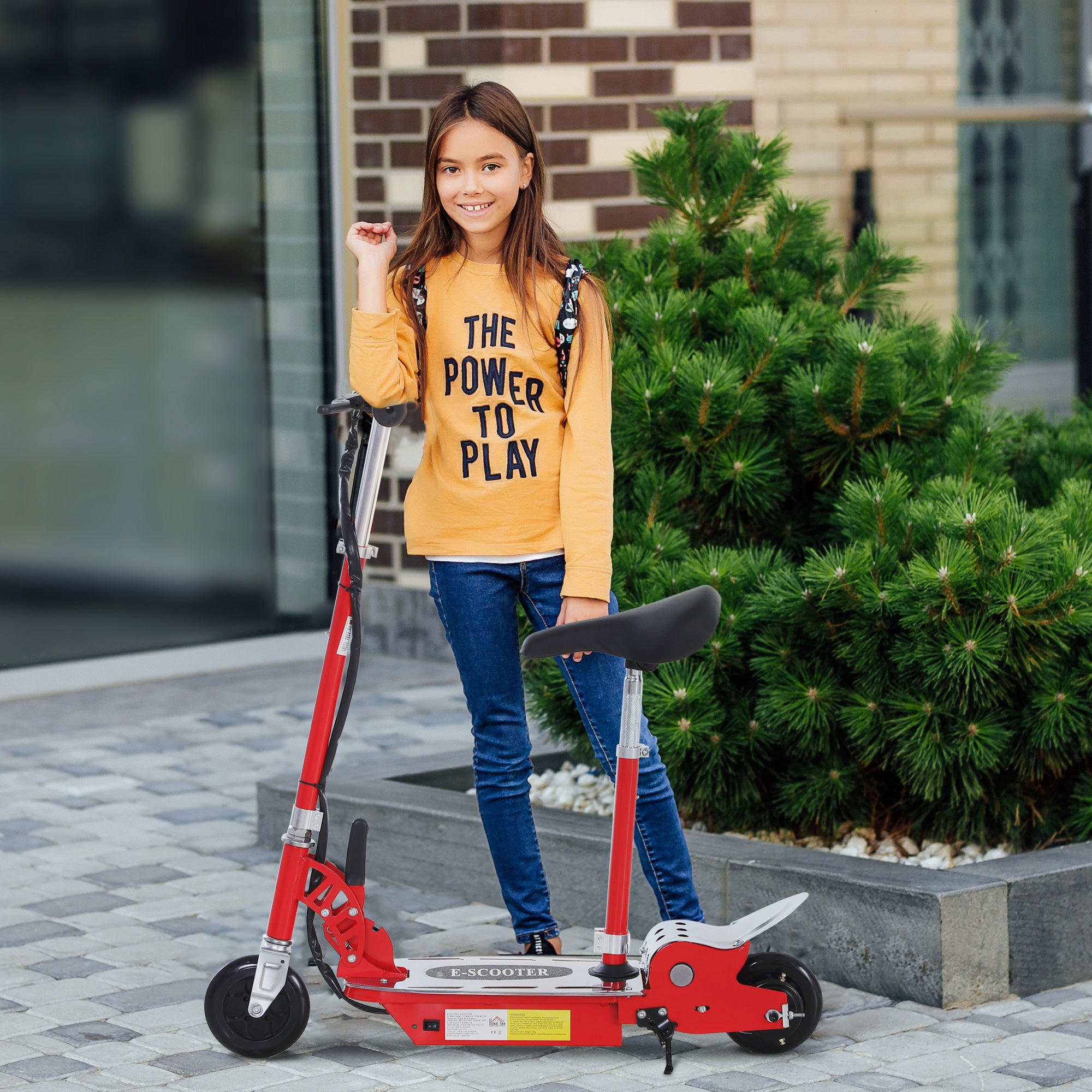 HOMCOM Kids Electric Scooter with Seat