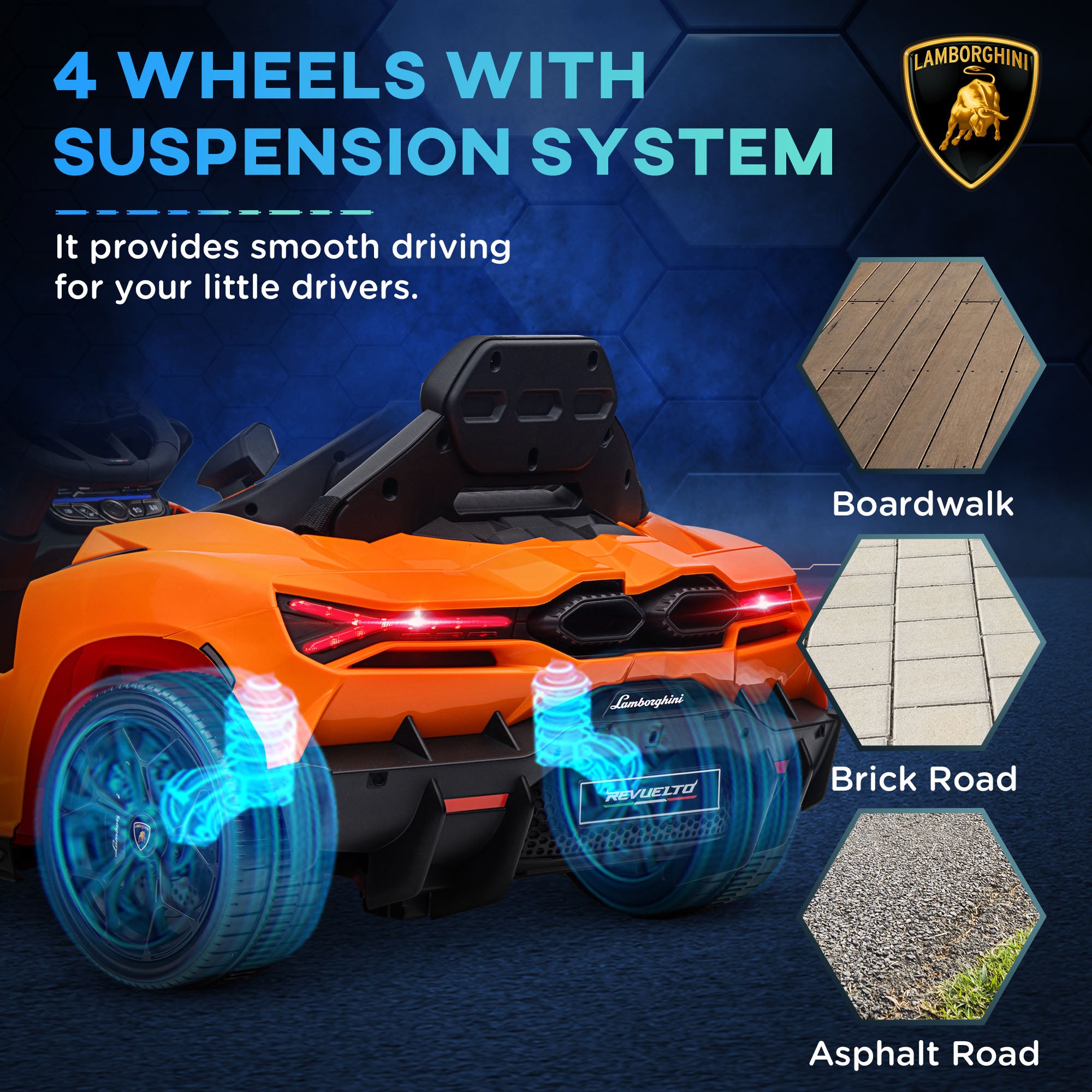 AIYAPLAY Lamborghini Revuelto 12V Kids Ride-On Car