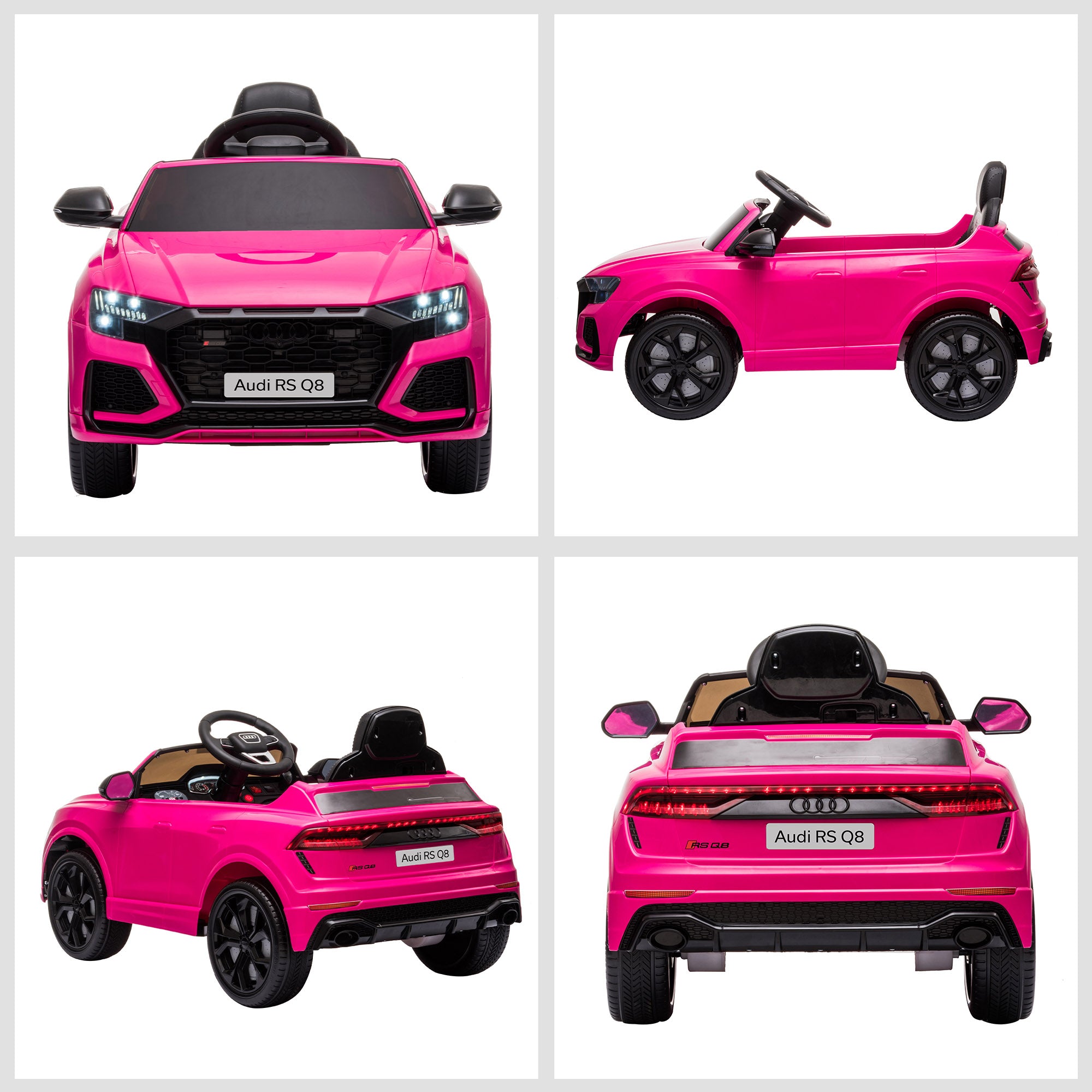 HOMCOM Audi RS Q8 6V Kids Ride-On Car - Pink