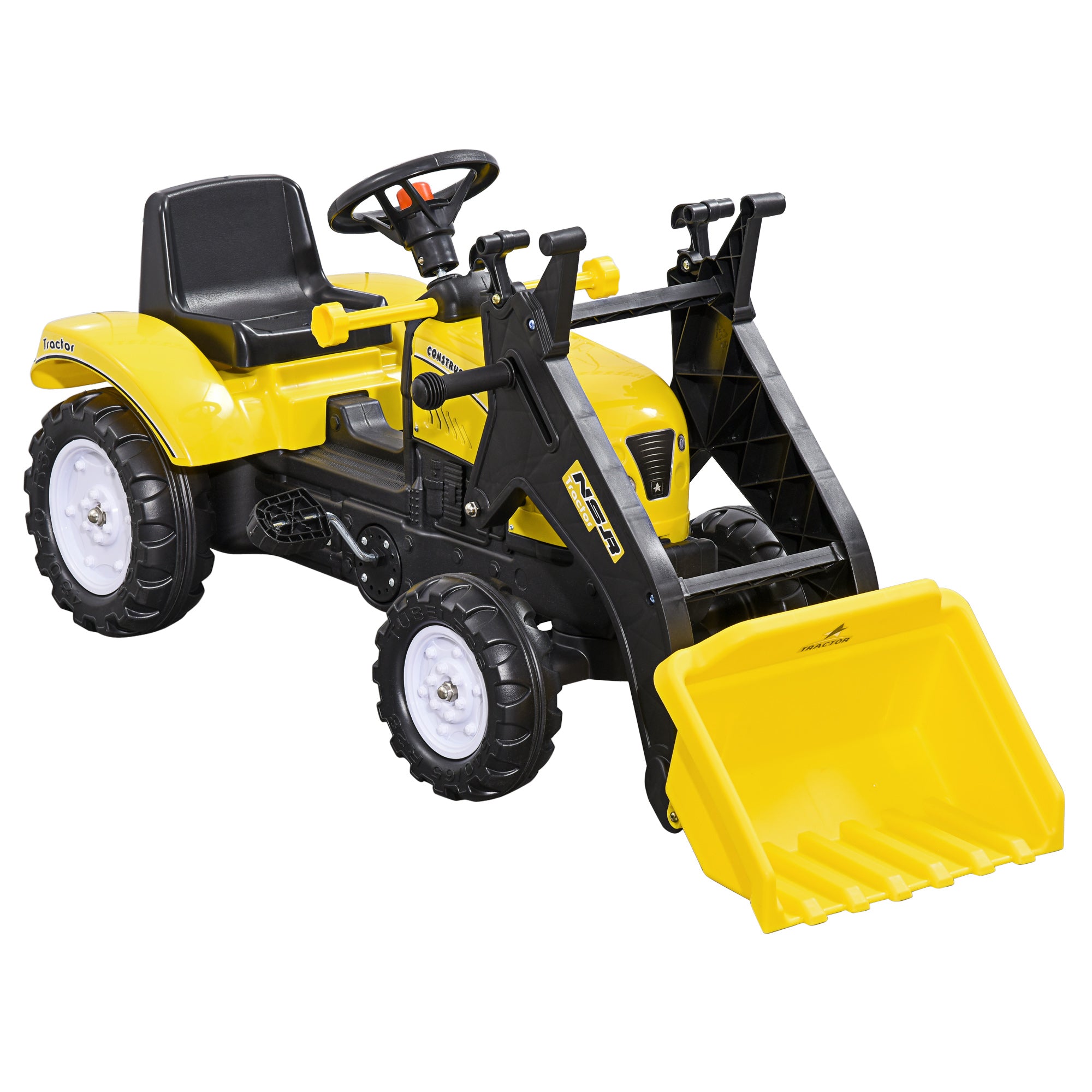 HOMCOM Pedal Go Kart Excavator Toy for 3 Years Old