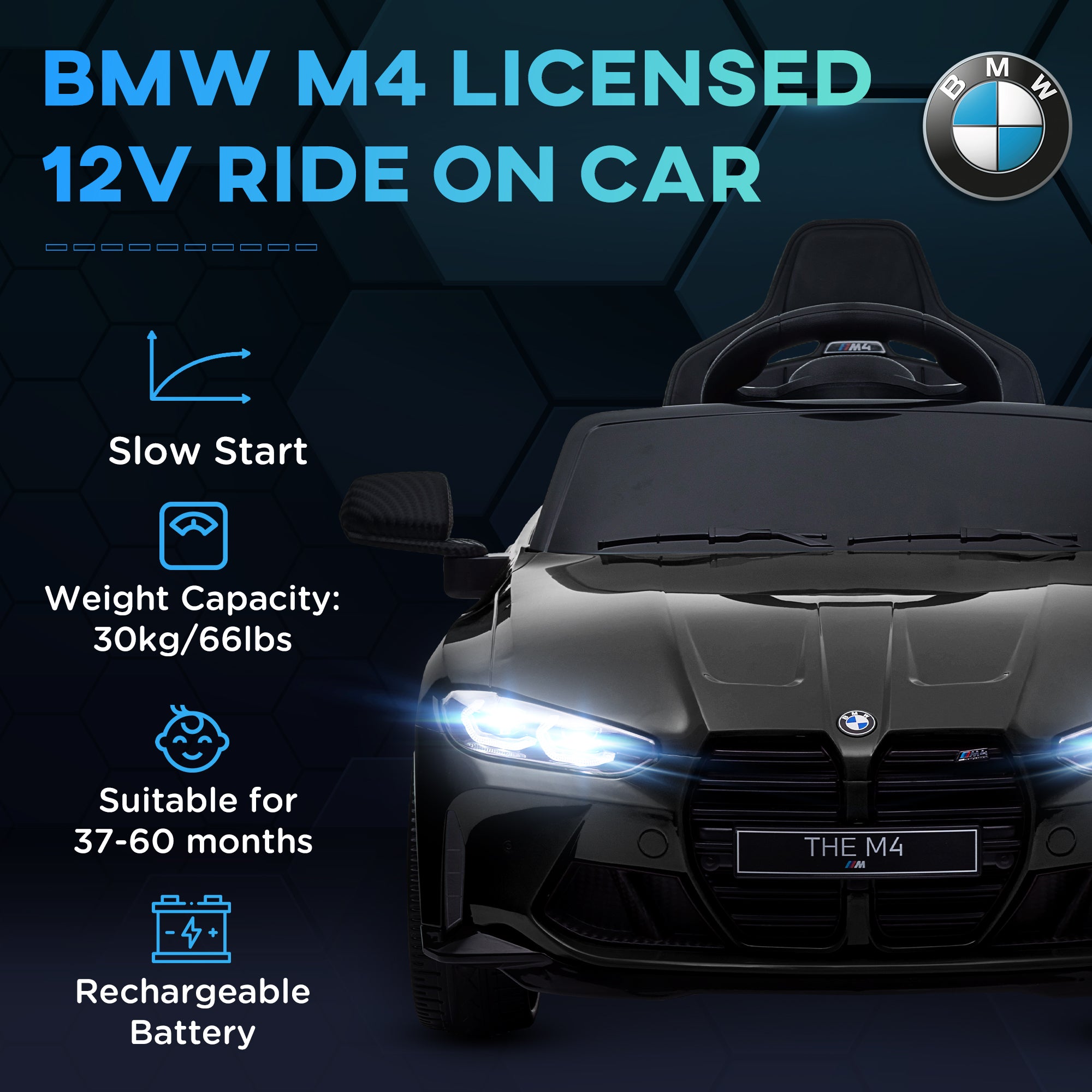 AIYAPLAY BMW 12V Kids Electric Ride-On Car