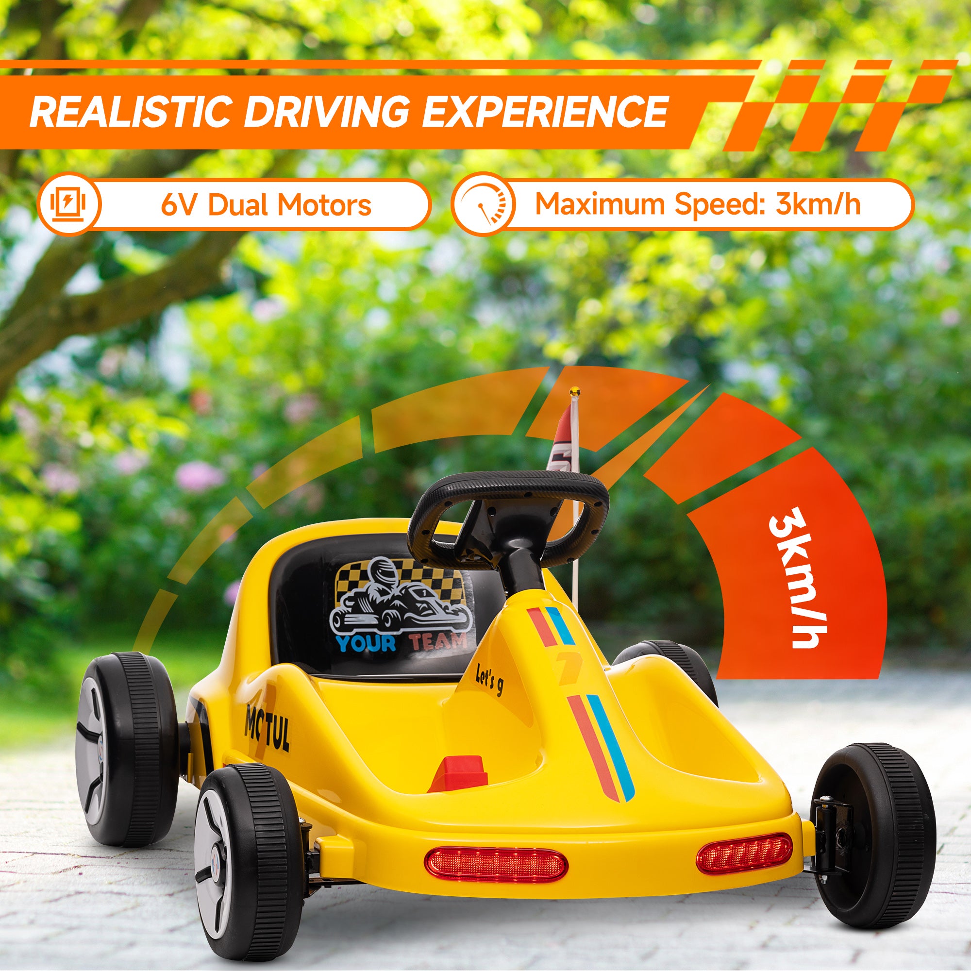 AIYAPLAY 6V Kids Electric Go-Kart