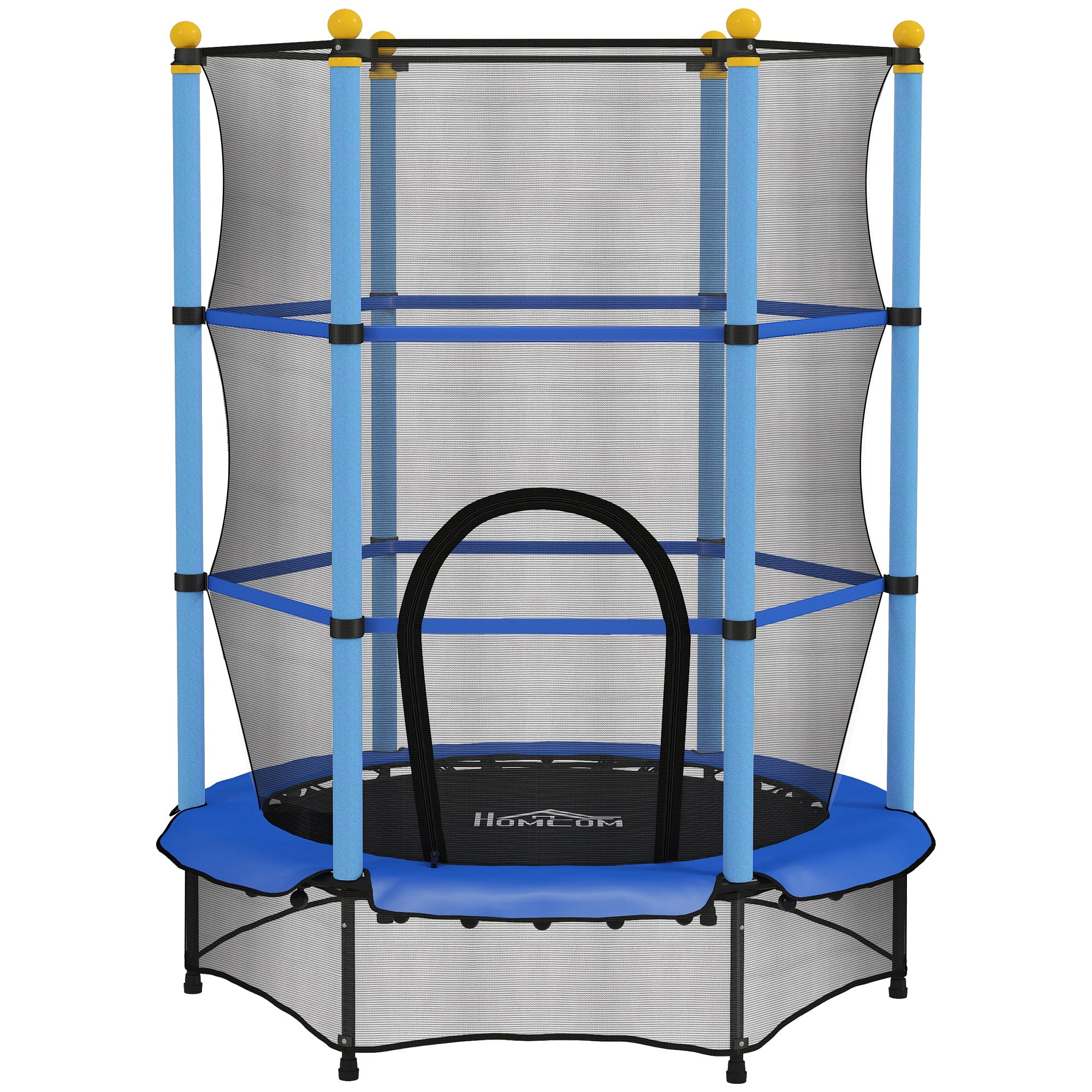 HOMCOM 4.6FT/55" Kids Trampoline with Enclosure Net, Outdoor Indoor Use, for Ages 3-10 Years 7